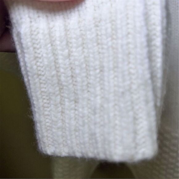 Madewell Wool Sadler Women's Turtleneck Sweater White Pullover Size Small Alpaca - Picture 5 of 9